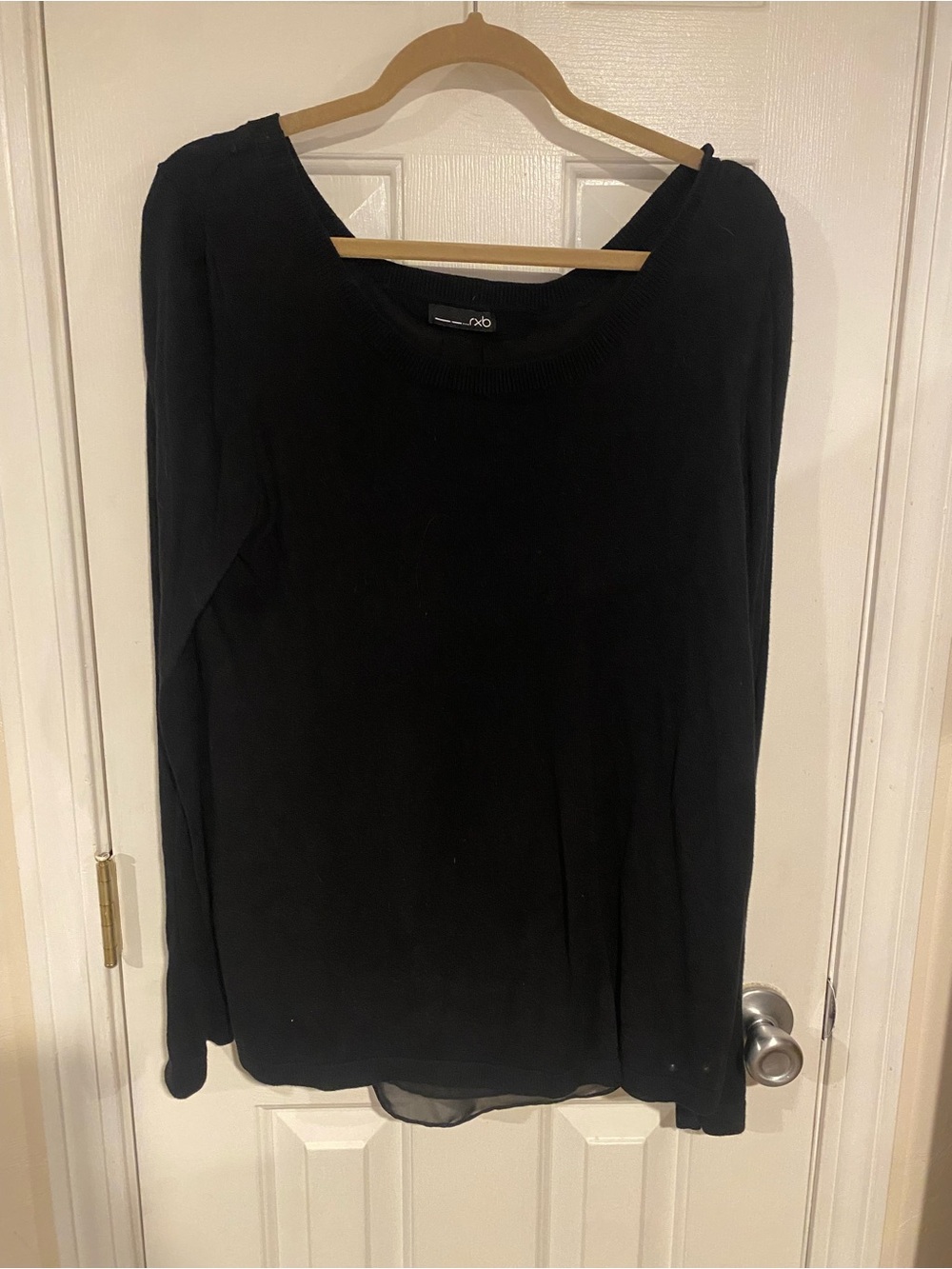 RXB Black Scoop Neck Lightweight Women's Pullover